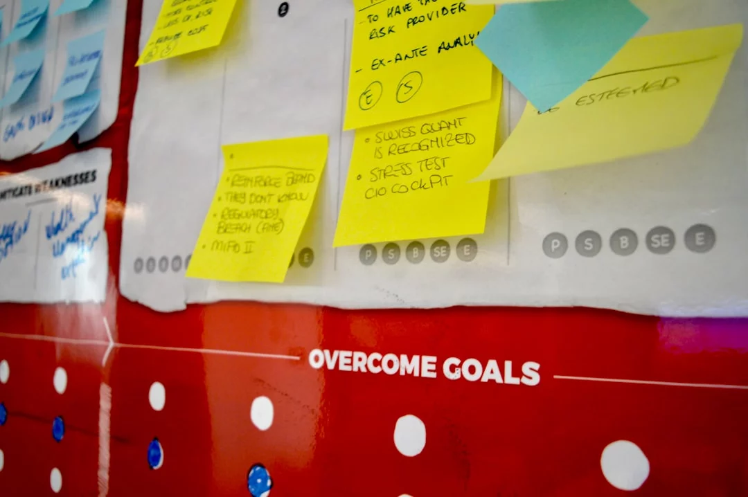 Accountability vs Responsibility: Why Follow-Through Changes Yellow sticky notes summarize accountability vs responsibility methods, next steps, and key takeaways