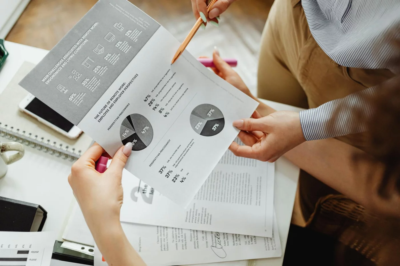 How AI Increases Productivity for Knowledge Workers Team reviews financial reports and graphs, asking how does ai increase productivity in daily decision-making