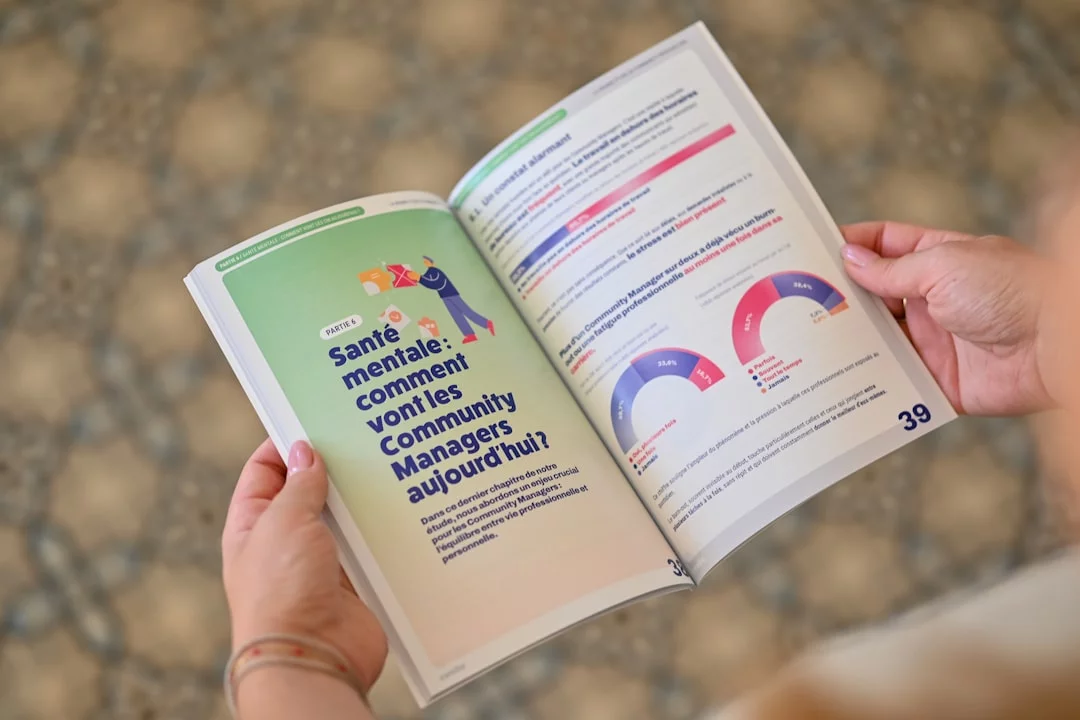 Open booklet with text and charts illustrating how to read faster without losing comprehension
