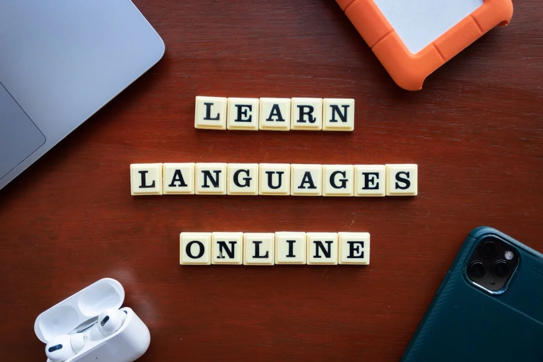 A Daily 20-Minute Language Routine for Busy Adults Scrabble tiles spelling learn languages illustrate the 80 20 rule for learning spanish in just 20 minutes