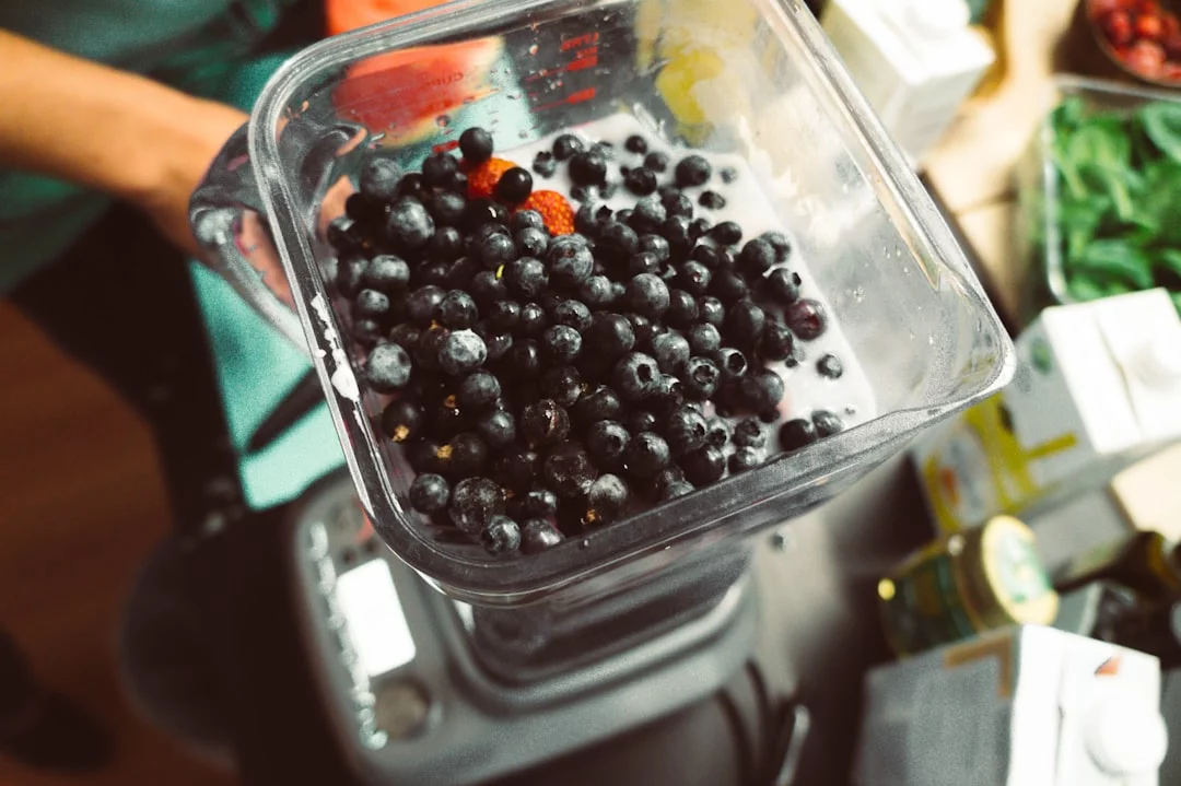 How to Reduce Oxidative Stress for Better Brain Health and Memory Blueberries in a blender, one of the top foods that reduce oxidative stress for brain health