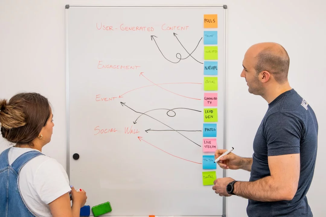 How to Learn Technical Skills Faster Without Burning Out Whiteboard roadmap showing 7-, 30-, and 90-day milestones for how to learn technical skills faster