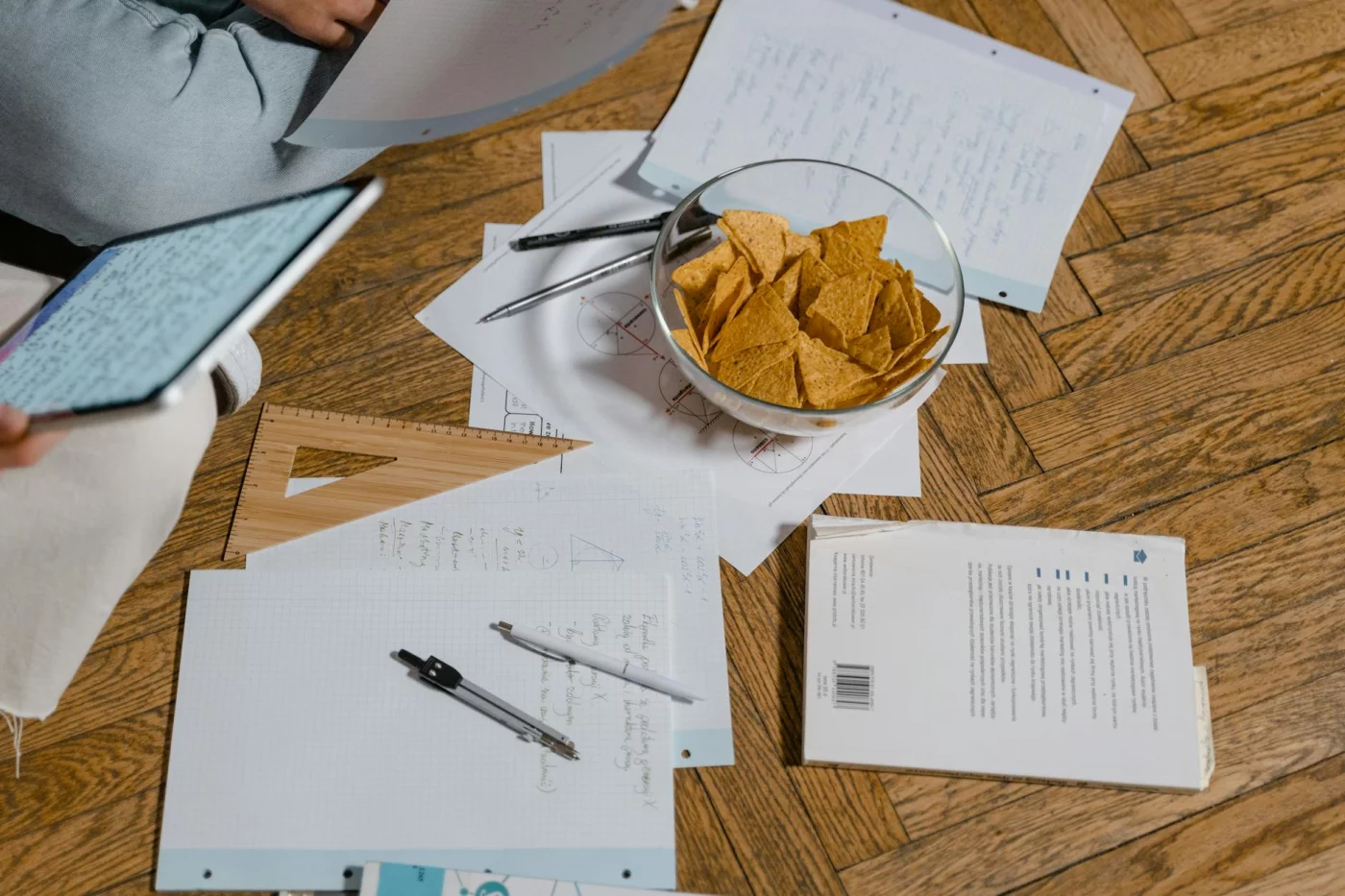 How to Learn Technical Skills Faster Without Burning Out FAQ study setup with notes, snacks, and devices showing how to learn technical skills faster through elearning