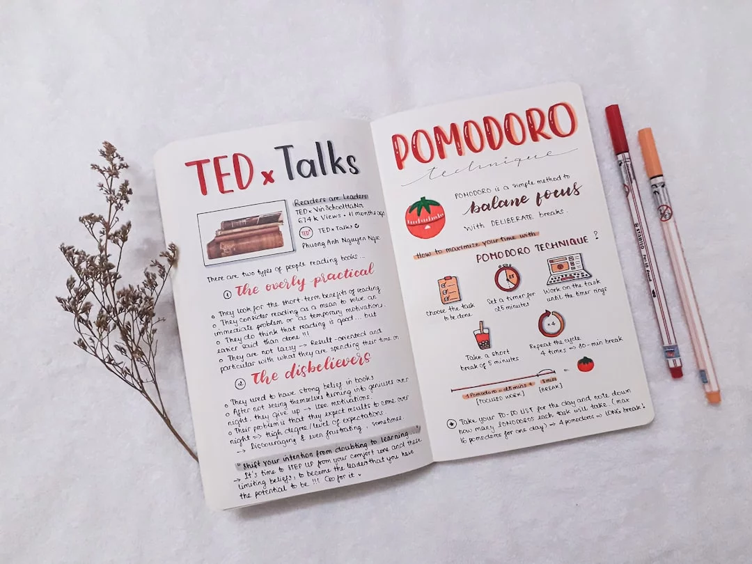 Pomodoro Technique for ADHD: 7 Smart Tweaks That Actually Help Recipe book and pencil beside notes on 7 smart tweaks that show is pomodoro technique effective for studying
