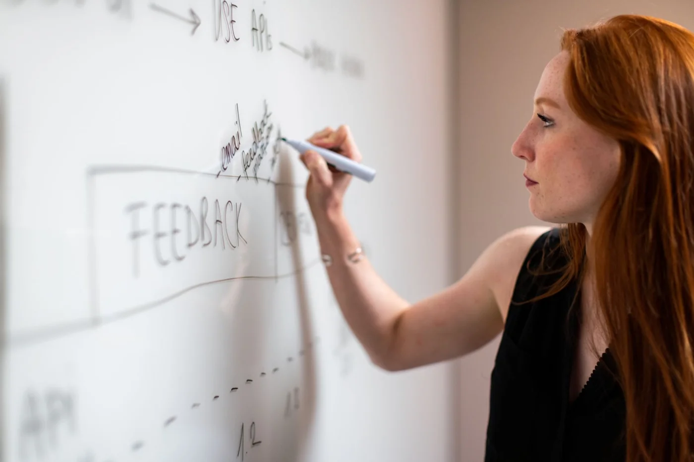 What Motor Learning Theory Says About Practicing Better Woman writing on a whiteboard for a lesson on what is motor learning theory and faster skill development